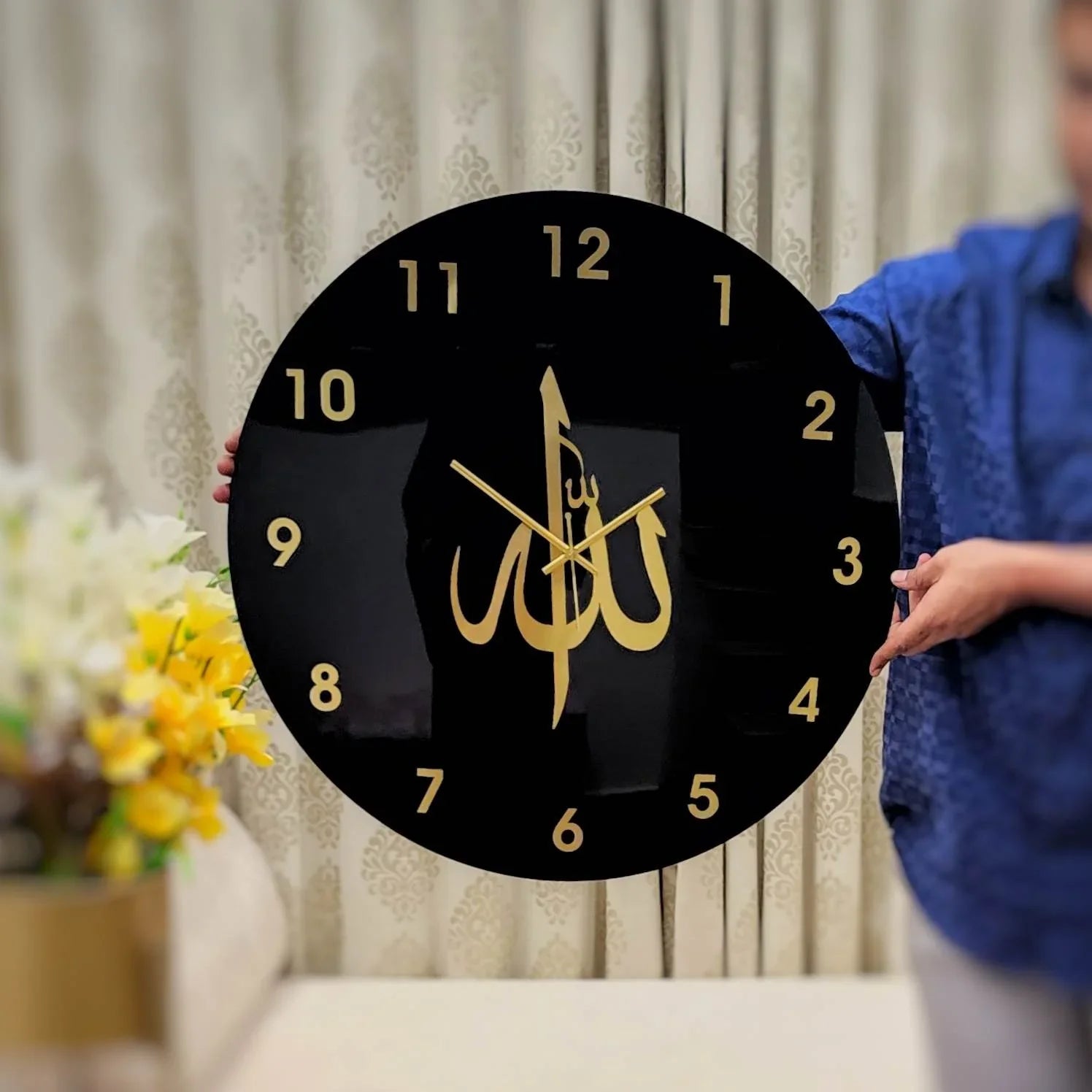 ALLAH Name wall clock Acrylic Material - Islamic Wall Clock - Image 5