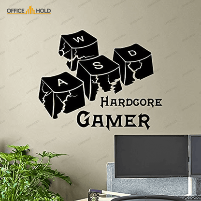 Hardcore Gamer WASD Keyboard Keys Gamer Room Sign (hg02) - Image 3