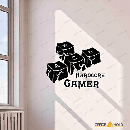 Hardcore Gamer WASD Keyboard Keys Gamer Room Sign (hg02) - Image 4